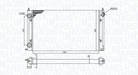 Радіатор охолодження двигуна magneti Marelli 350213187500