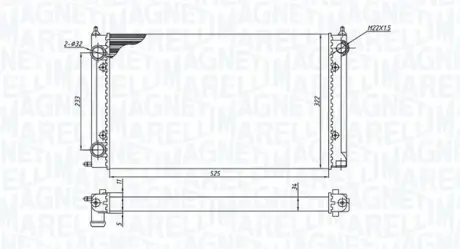 Радіатор охолодження двигуна Magneti Marelli 350213187500