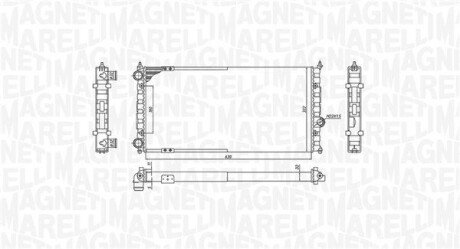 Радіатор охолодження двигуна magneti Marelli 350213187800