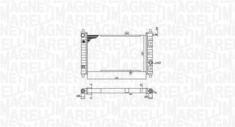 Радіатор охолодження двигуна magneti Marelli 350213188200