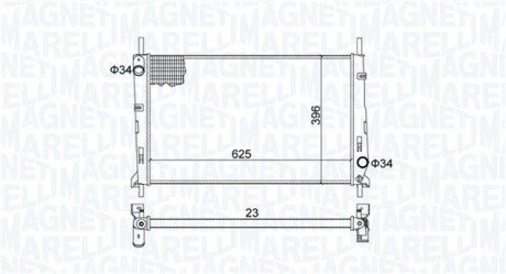 Радиатор охлаждения двигателя magneti Marelli 350213189300