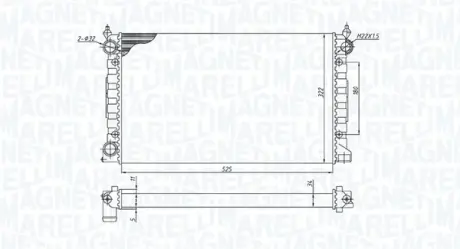 Радиатор охлаждения двигателя magneti marelli 350213189600