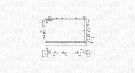 Радиатор охлаждения двигателя magneti Marelli 350213189700