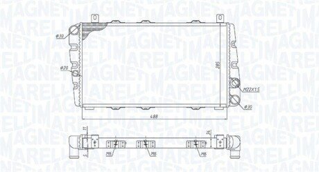 Радіатор охолодження двигуна magneti Marelli 350213189700