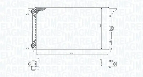 Радіатор охолодження двигуна Magneti Marelli 350213190100 (фото 1)