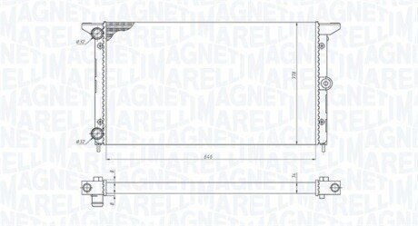 Радиатор охлаждения двигателя magneti Marelli 350213190100 на Форд Галакси
