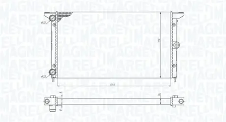 Радіатор охолодження двигуна Magneti Marelli 350213190100