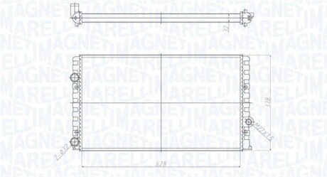 Радиатор охлаждения двигателя magneti Marelli 350213190700