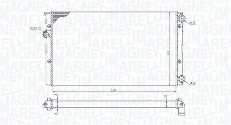 Радіатор охолодження двигуна magneti Marelli 350213191100 на Фольксваген Венто