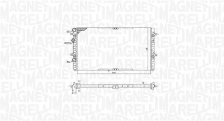 Радіатор охолодження двигуна magneti Marelli 350213191400