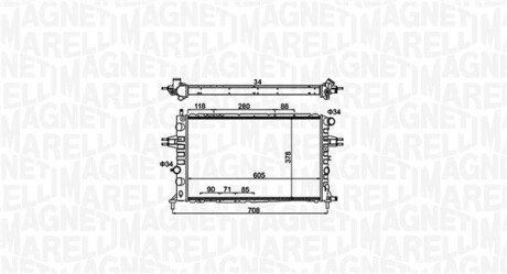 Радіатор охолодження двигуна magneti Marelli 350213192300