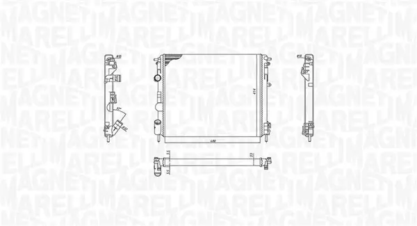 Радіатор охолодження двигуна Magneti Marelli 350213192600 (фото 1)