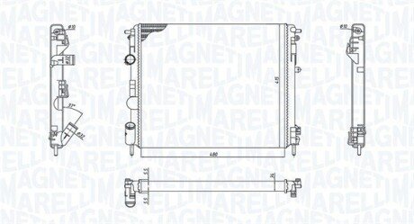 Радиатор охлаждения двигателя magneti Marelli 350213192600