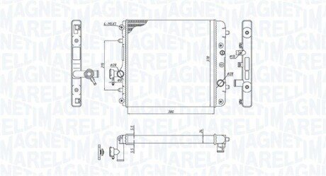 Радиатор охлаждения двигателя magneti Marelli 350213193100