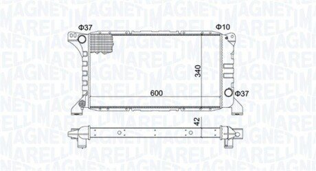 Радиатор охлаждения двигателя magneti Marelli 350213193500