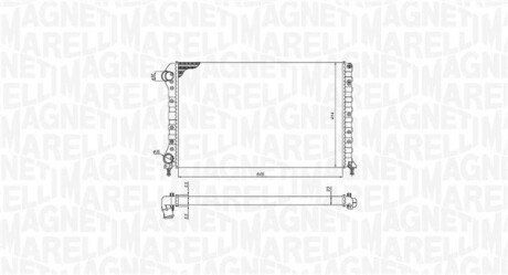 Радіатор охолодження двигуна magneti Marelli 350213194400