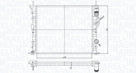 Радиатор охлаждения двигателя magneti Marelli 350213194700