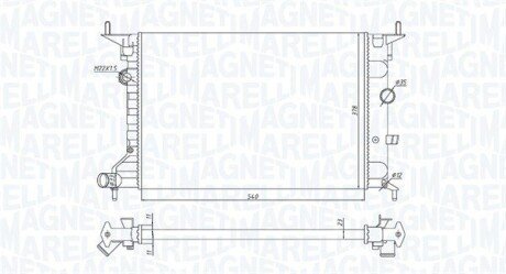 Радиатор охлаждения двигателя magneti Marelli 350213194800