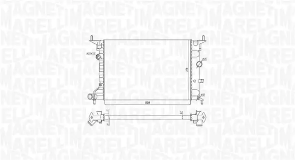 Радіатор охолодження двигуна Magneti Marelli 350213194800 (фото 1)