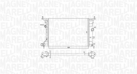 Радиатор охлаждения двигателя magneti Marelli 350213194800 на Опель Вектра б