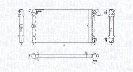 Радиатор охлаждения двигателя magneti Marelli 350213194900 на Форд Галакси