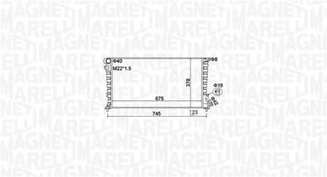 Радиатор охлаждения двигателя magneti Marelli 350213195100