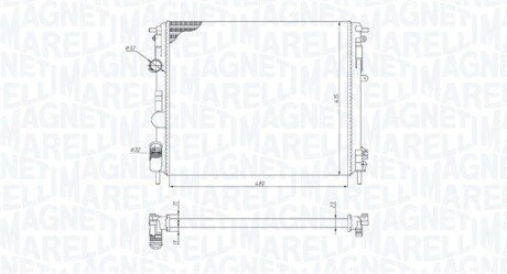 Радіатор охолодження двигуна magneti Marelli 350213195200