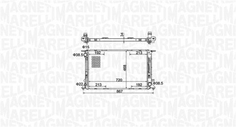 Радіатор охолодження двигуна magneti Marelli 350213195800