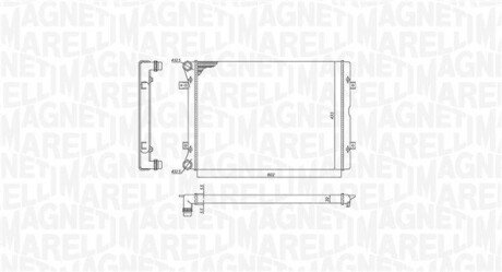 Радіатор охолодження двигуна magneti Marelli 350213196100