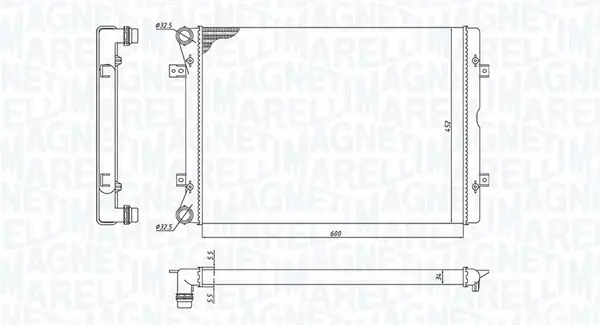 Радіатор охолодження двигуна Magneti Marelli 350213196100 (фото 1)