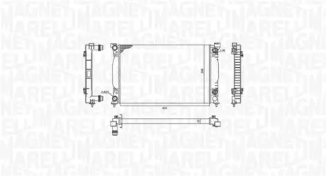 Радіатор охолодження двигуна Magneti Marelli 350213196600
