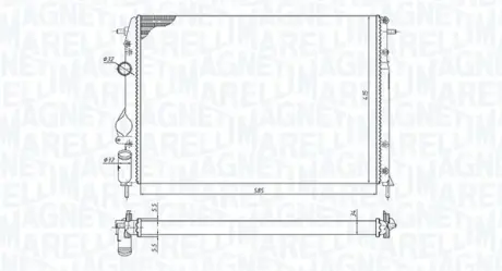 Радіатор охолодження двигуна Magneti Marelli 350213198500