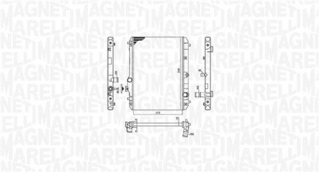 Радіатор охолодження двигуна magneti Marelli 350213198600