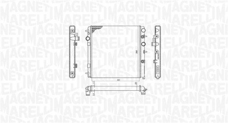 Радиатор охлаждения двигателя magneti Marelli 350213198700