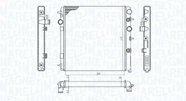 Радіатор охолодження двигуна Magneti Marelli 350213198700 (фото 1)