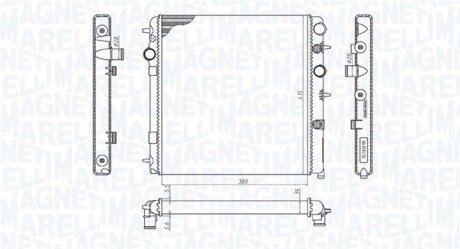 Радиатор охлаждения двигателя magneti Marelli 350213198700 на Ситроен С3