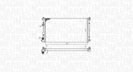 Радіатор охолодження двигуна magneti Marelli 350213198800