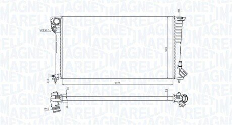 Радіатор охолодження двигуна magneti Marelli 350213199700