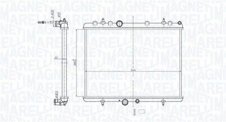 Радіатор охолодження двигуна magneti Marelli 350213209600