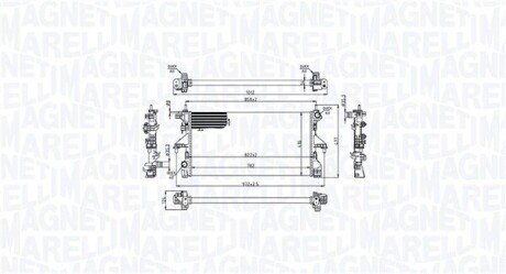 Радиатор охлаждения двигателя magneti Marelli 350213215200 на Фиат Дукато 250