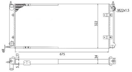 Радиатор охлаждения двигателя magneti Marelli 350213272003
