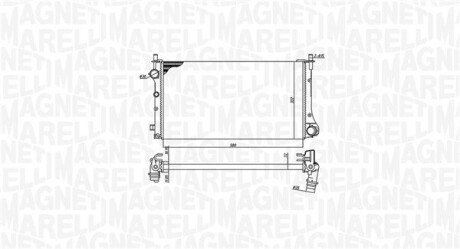 Радиатор охлаждения двигателя magneti Marelli 350213382000 на Фиат Панда