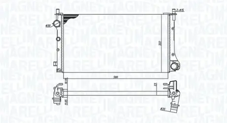 Радіатор охолодження двигуна magneti marelli 350213382000
