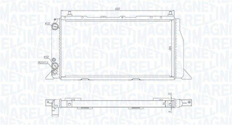 Радіатор охолодження двигуна magneti Marelli 350213406000