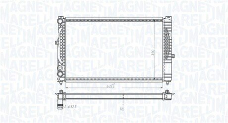 Радіатор охолодження двигуна magneti Marelli 350213712000