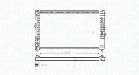 Радиатор охлаждения двигателя magneti marelli 350213712000