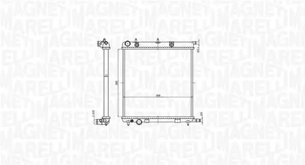 Радиатор охлаждения двигателя magneti marelli 350213819000