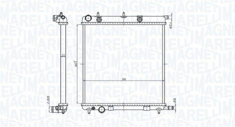 Радиатор охлаждения двигателя magneti Marelli 350213819000 на Мерседес Спринтер 906