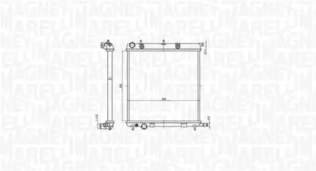 Радиатор охлаждения двигателя magneti marelli 350213819000