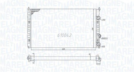 Радиатор охлаждения двигателя magneti Marelli 350213838000